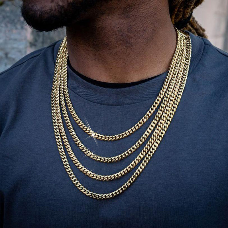 6mm Miami Cuban Link Chain in gold