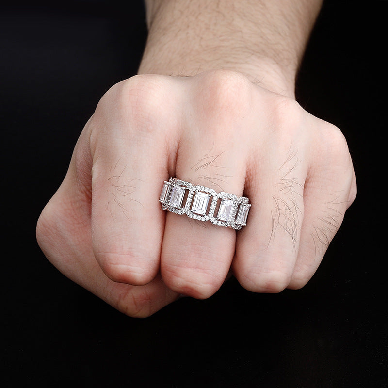 Iced Out Baguette Ring