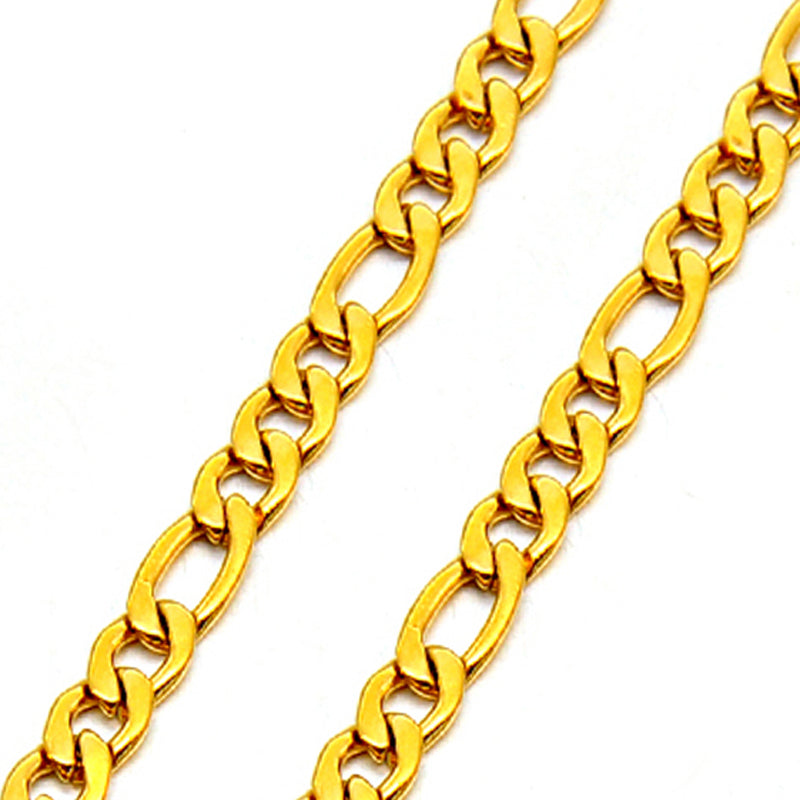 5mm Figaro Chain-Gold