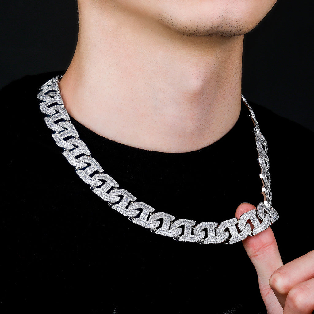 Baguette Chain Link Necklace