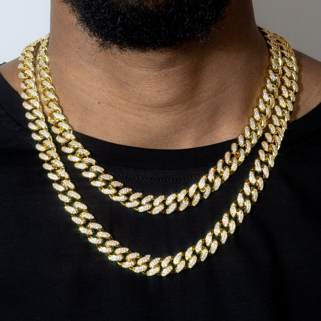12mm Iced Out Cuban Link Chain