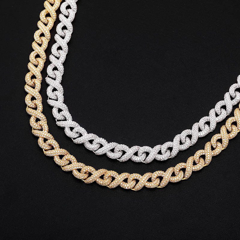 13mm Iced Rope Cuban Link Chain