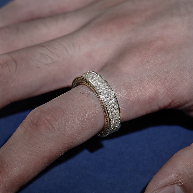 3-Row Diamond Eternity Ring