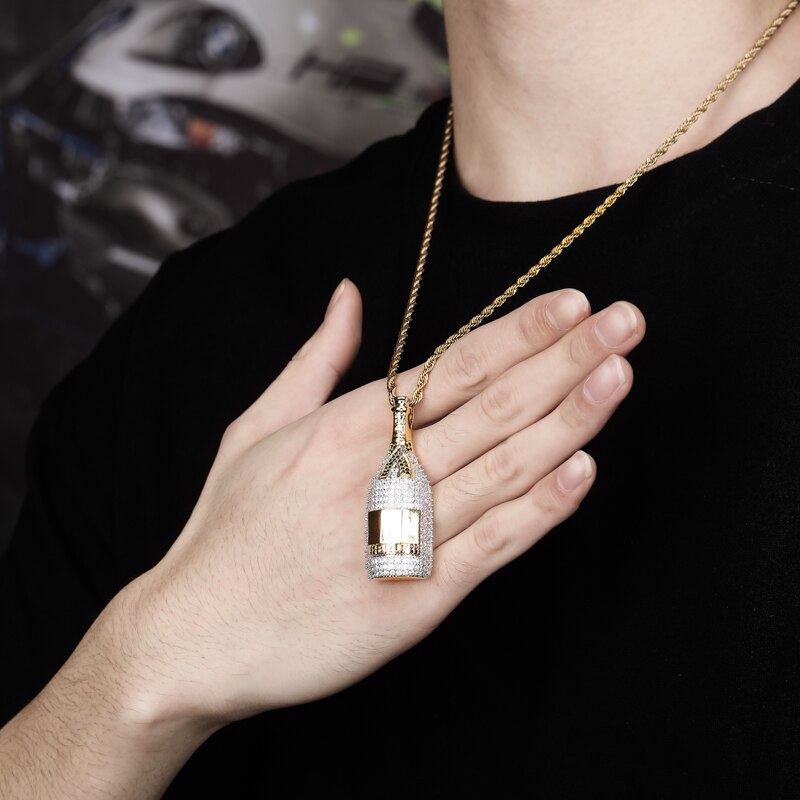 Iced Out Bottle Pendant