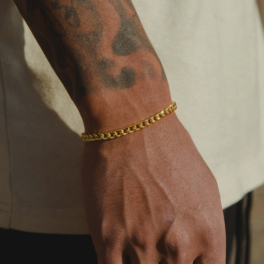 6mm Miami Cuban Link Bracelet - Gold