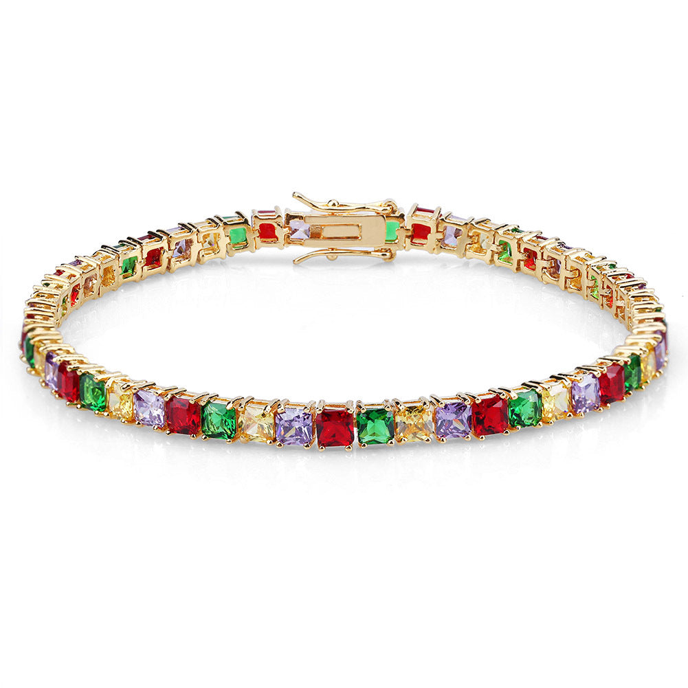 Iced Out Colorful Tennis Bracelet