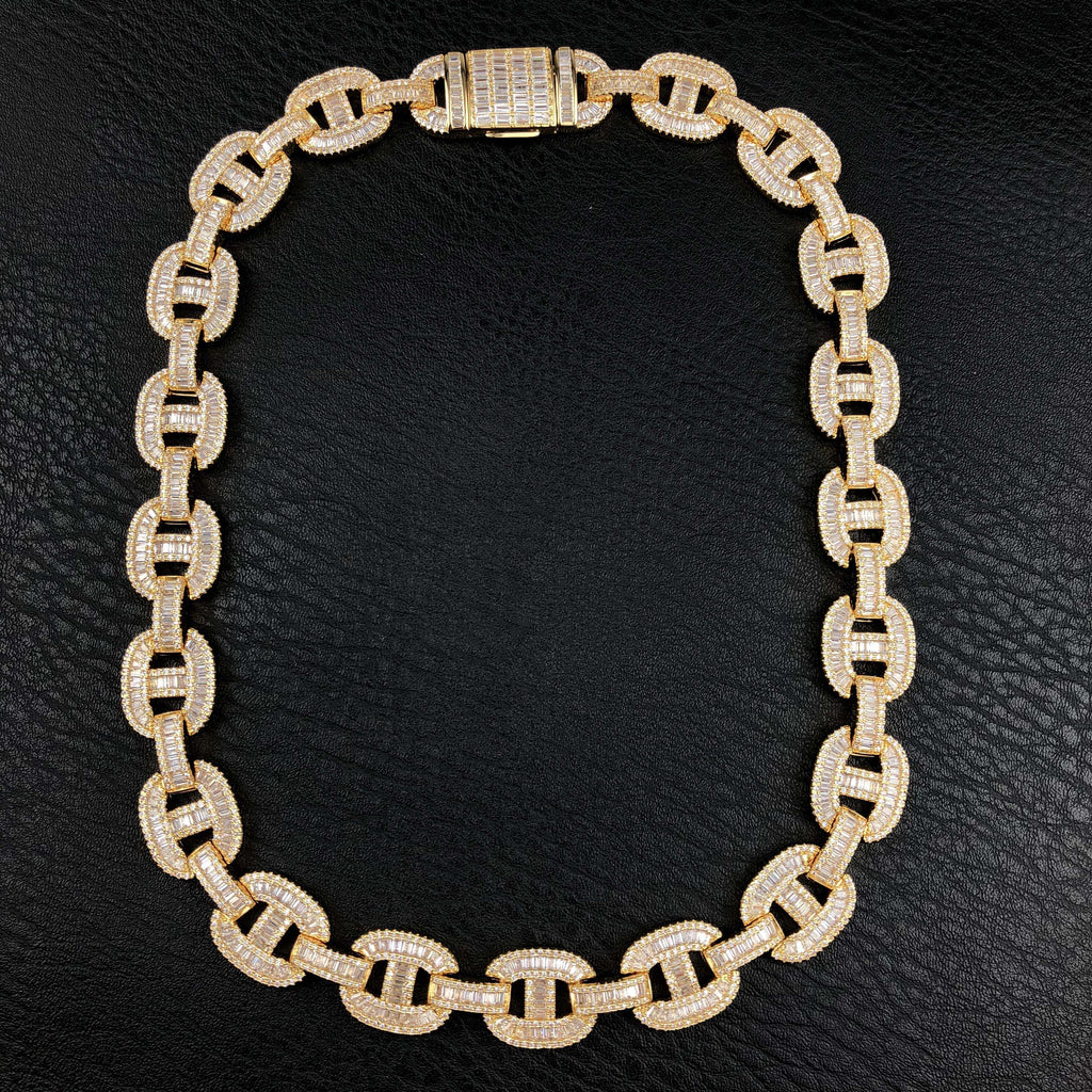 15mm Iced Out Gucci Link Chain