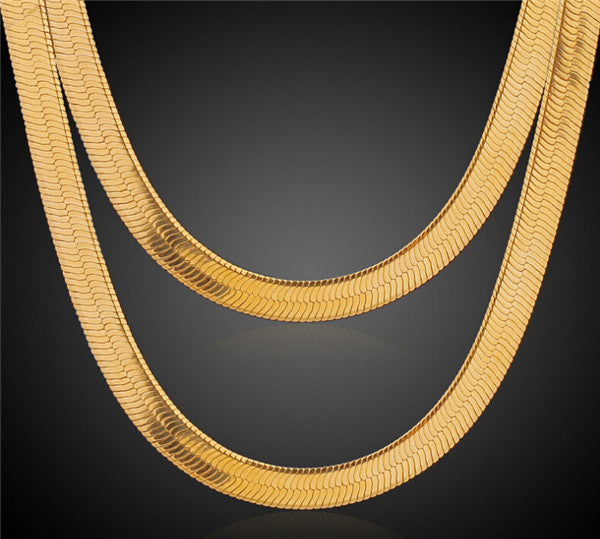 6mm Herribone Chain -Gold