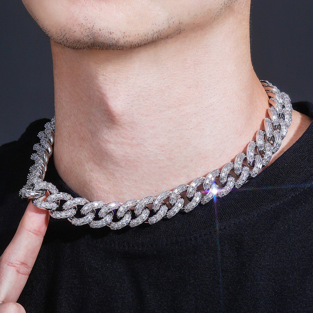  Diamond Cool Cuban Link Chain in White Gold