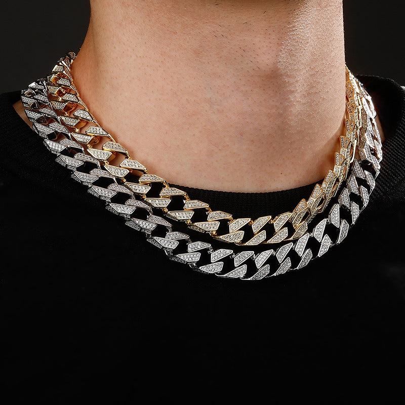 13mm Iced Out Trapezoid Cuban Chain