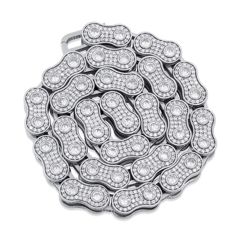 15mm Hip Hop Iced Out Motorcycle Chain