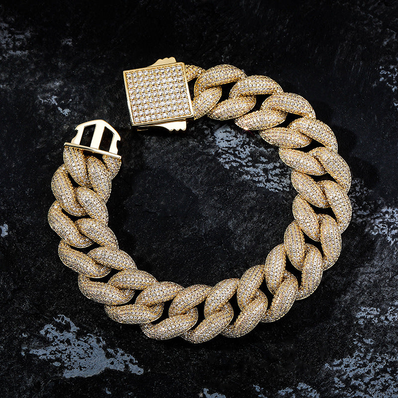 18mm Diamond Twist Miami Cuban Link Bracelet